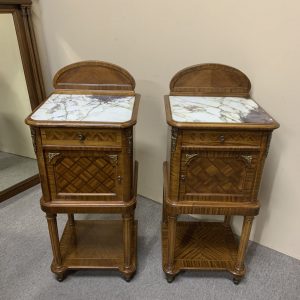 Pair of French Walnut Bedside Cabinets