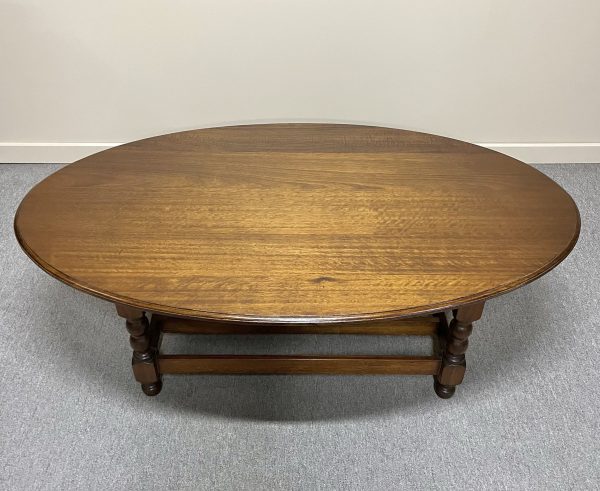 Large Oval Bobbin Leg Coffee Table