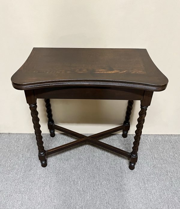 Oak Jacobean Style Foldover Table c.1920