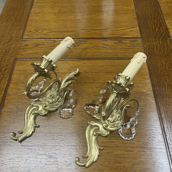 Pair of French Louis XV Style Ormolu Wall Lights