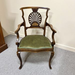 Inlaid Sheraton Revival Armchair, c.1900