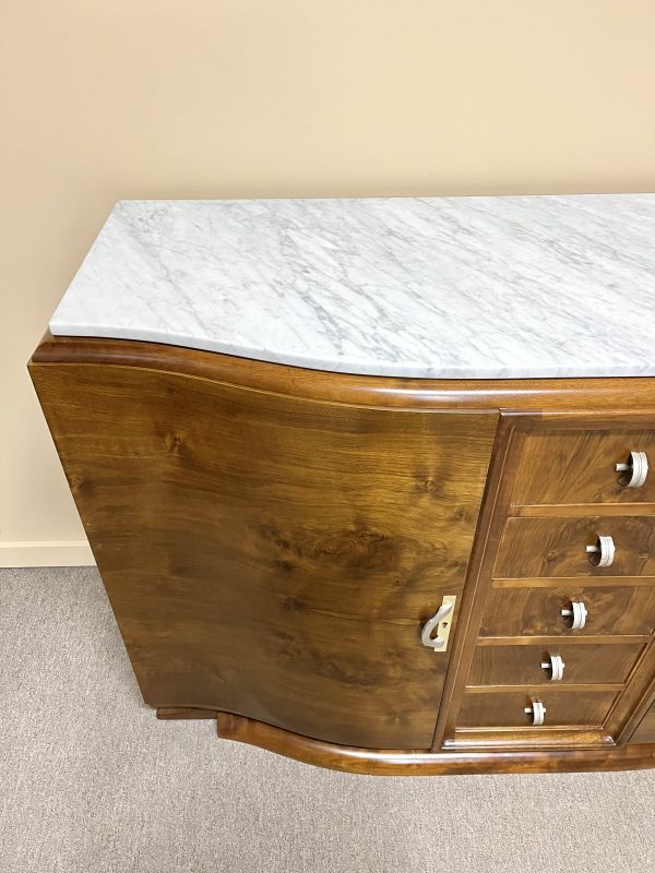 French Art Deco Walnut Buffet, c.1930