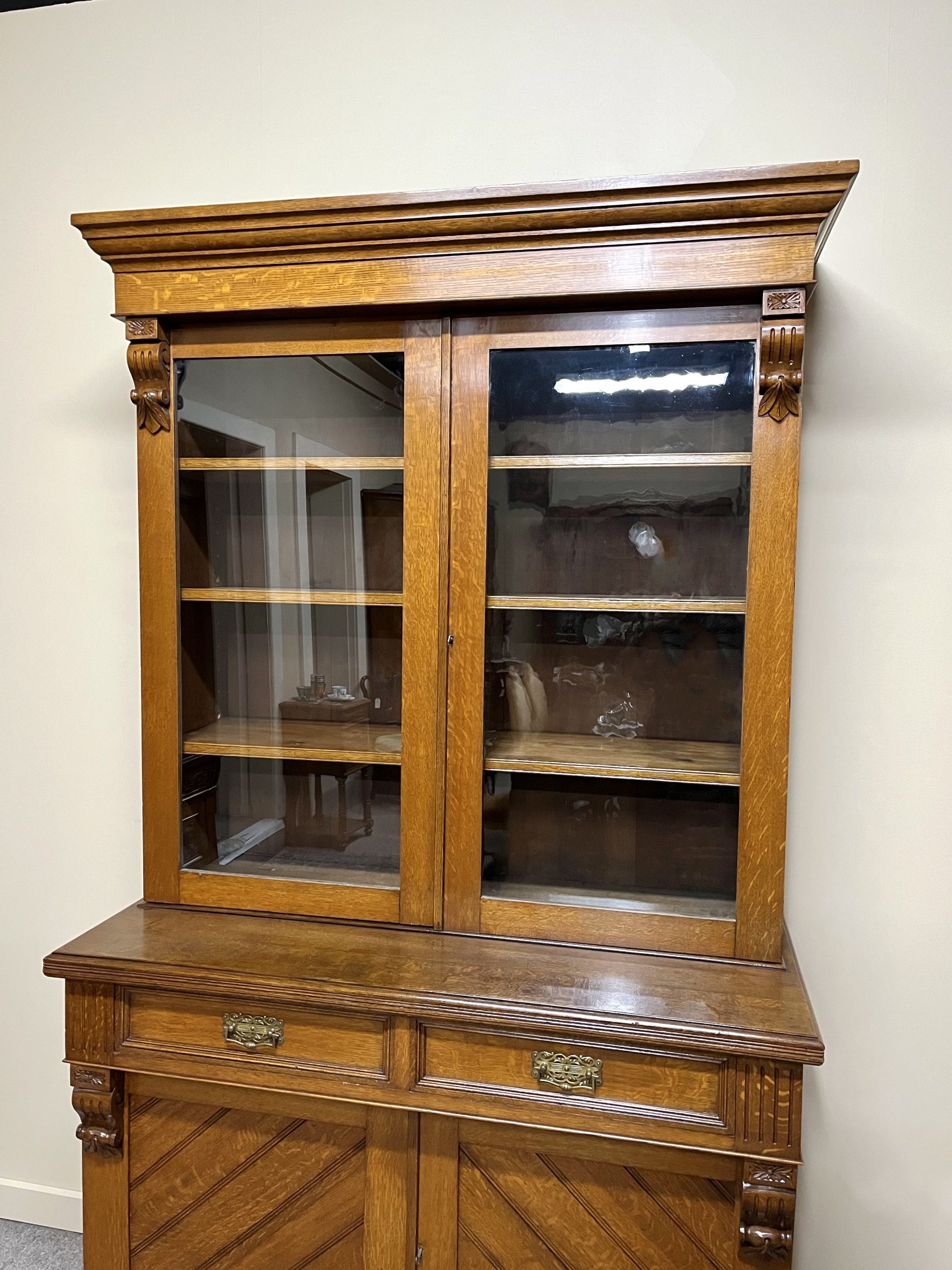 Buy Online 19th Century English Oak Bookcase Australian Antique Shop Nostalgia Antiques