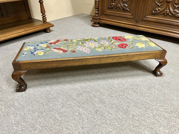 1920's footstool with ball-and-claw feet