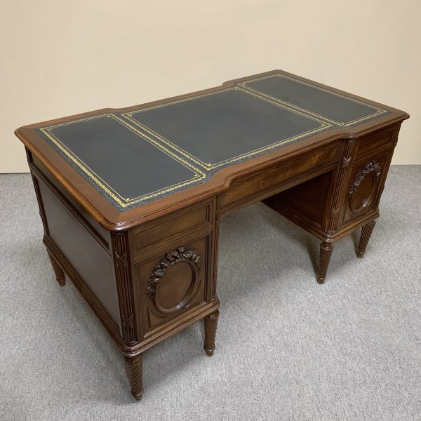French Mahogany Pedestal Desk, c.1900