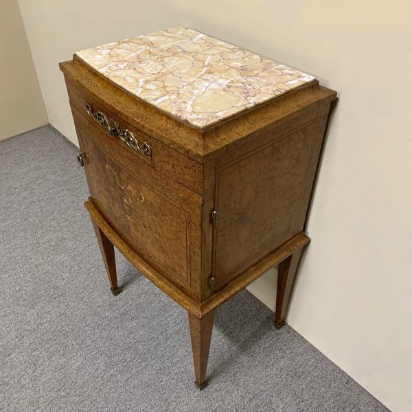 Fine French Marquetry Bedside Cabinet