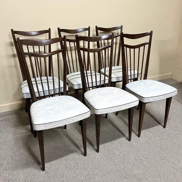 Set of 6 French Mid-century Dining Chairs