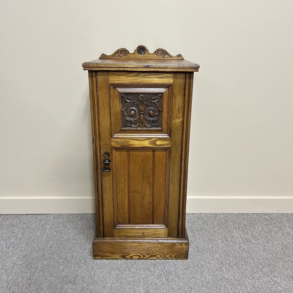 English Elm Bedside Cabinet, c.1890