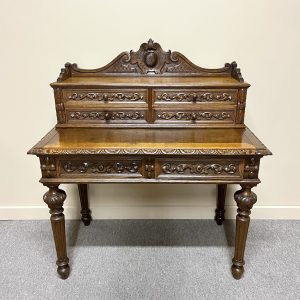 French Henri II Oak Desk