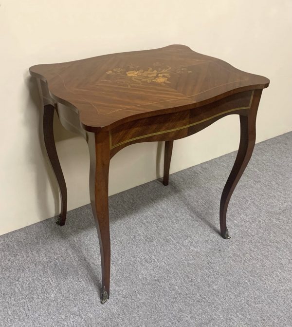 French Marquetry Occasional Table, c.1900