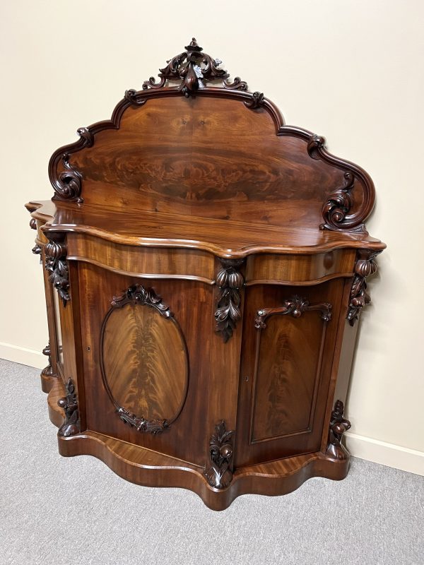 Quality 19th Century Flame Mahogany Credenza