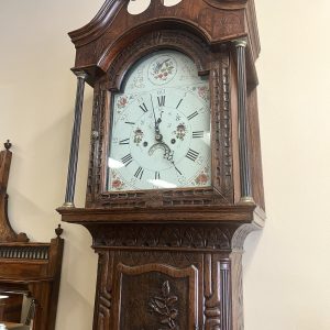 Georgian Carved Oak Longcase Clock