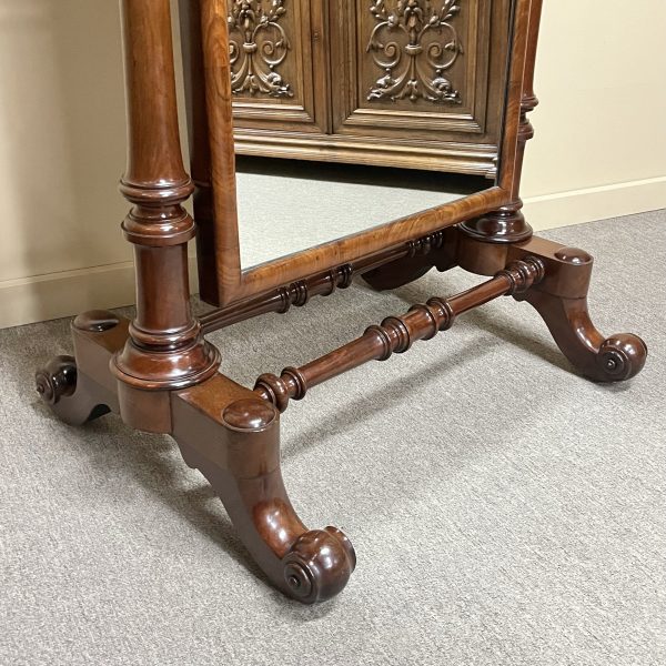 High Quality Victorian Mahogany Cheval Mirror