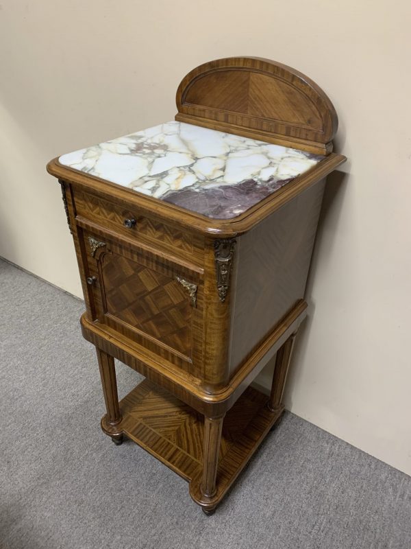 Pair of French Walnut Bedside Cabinets