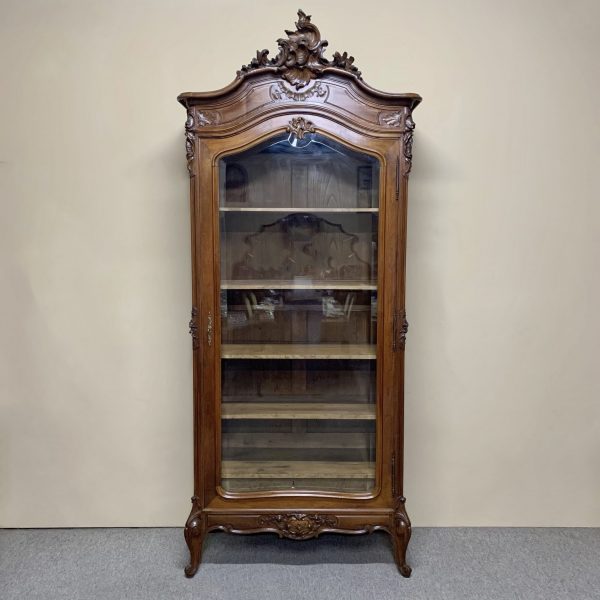 19th Century French Walnut Bookcase / Display Cabinet