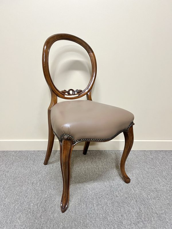 Set of 4 Walnut Dining Chairs, c.1860