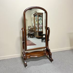 Mid-Victorian Mahogany Cheval Mirror