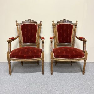 Pair of French Walnut Fauteuils