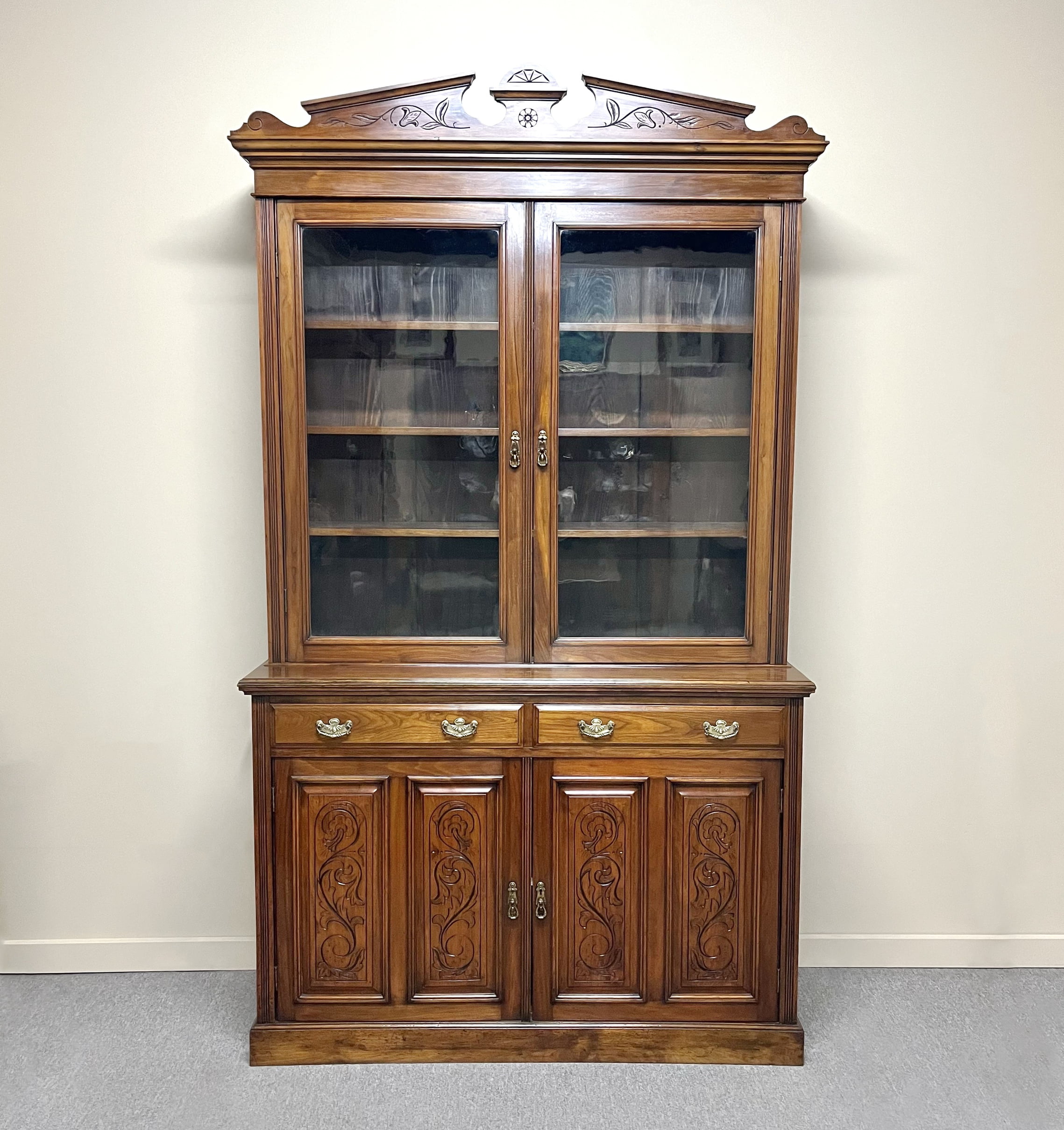 Edwardian Walnut Bookcase, c.1900