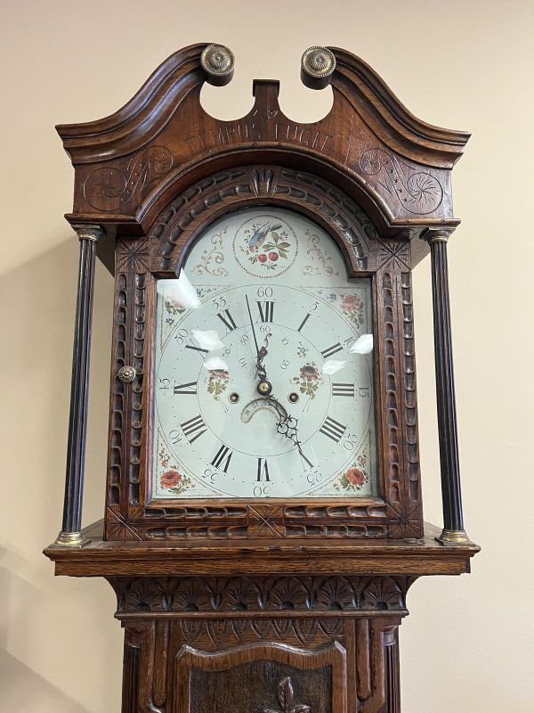 Georgian Carved Oak Longcase Clock