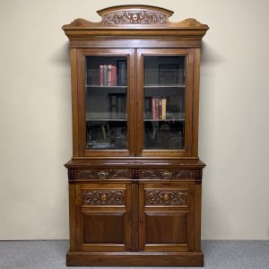 English Edwardian Walnut Bookcase