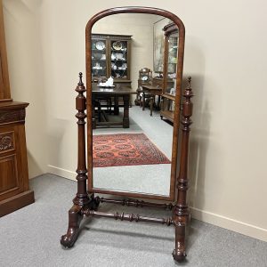 High Quality Victorian Mahogany Cheval Mirror