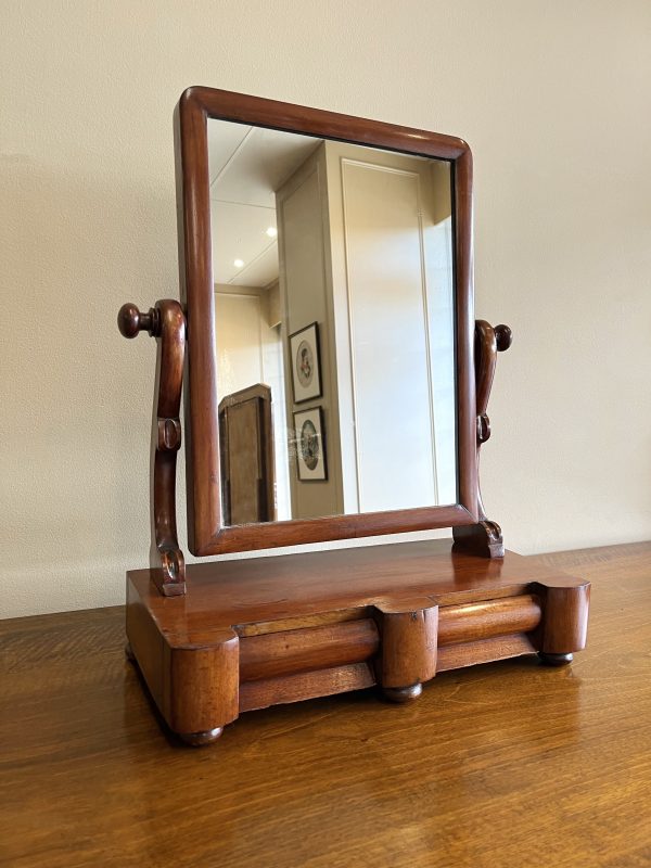 19th Century Mahogany Toilet Mirror