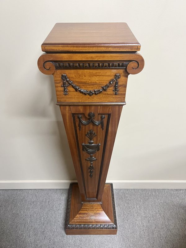 Edwardian Adam Style Satinwood Pedestal