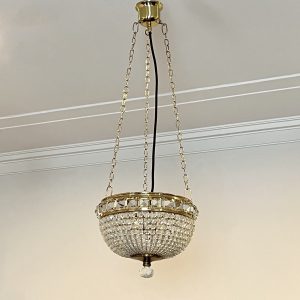 Vintage Regency Style Basket Chandelier