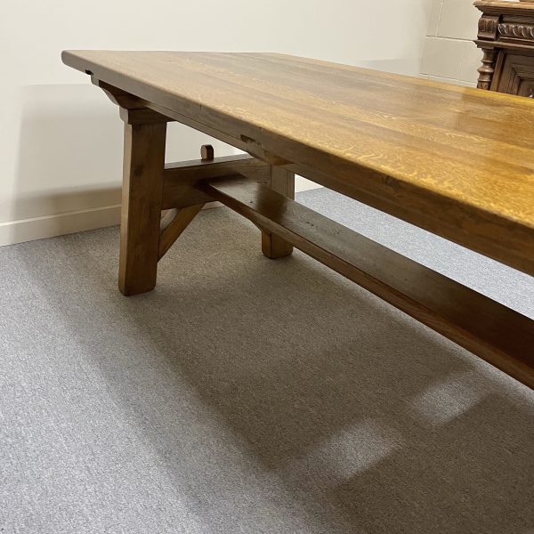 French Arts & Crafts Oak Dining Table