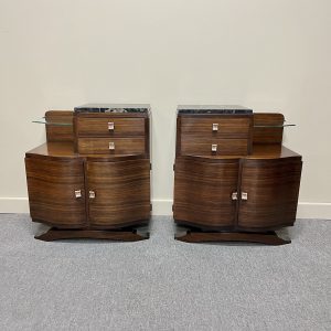 Fine Pair of French Art Deco Bedsides