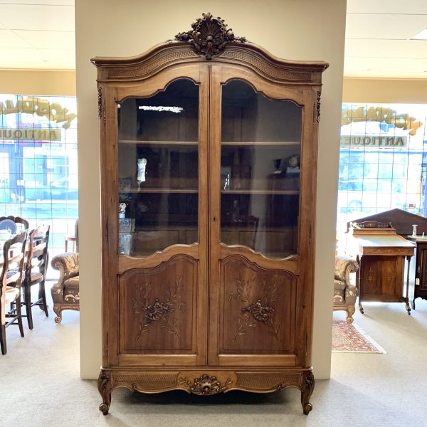 French Walnut Two Door Bookcase