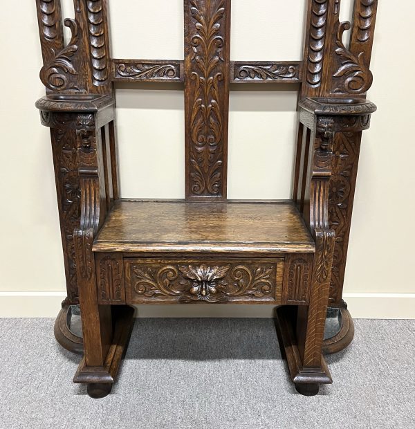 19th Century English Oak Hallstand