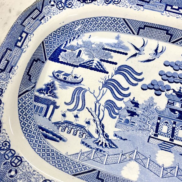 19th Century English Willow Pattern Serving Platter