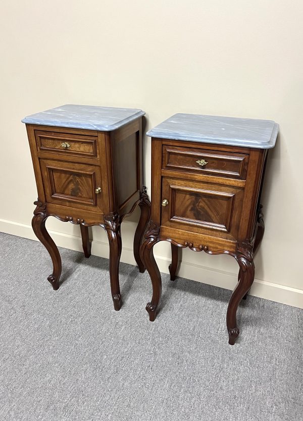 Pair of French Mahogany Bedsides