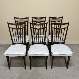 Set of 6 French Mid-century Dining Chairs