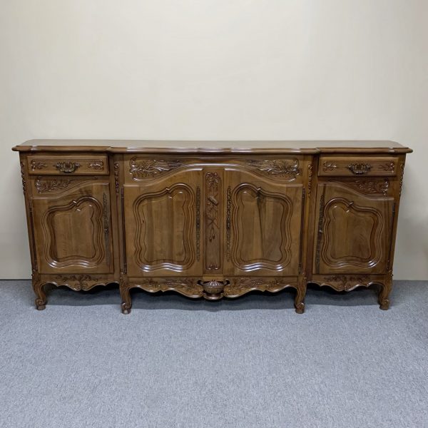 French Walnut Breakfront Buffet