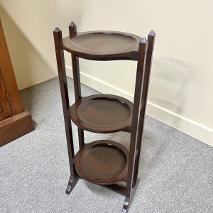 Edwardian Folding Mahogany Cake Stand