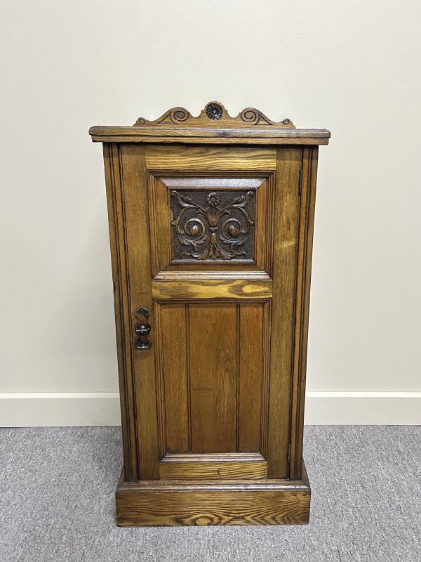 English Elm Bedside Cabinet, c.1890