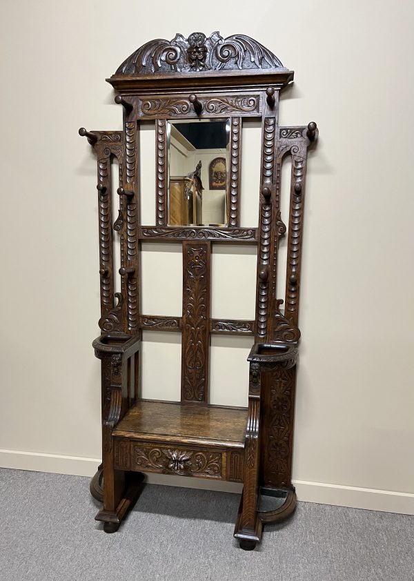 19th Century English Oak Hallstand