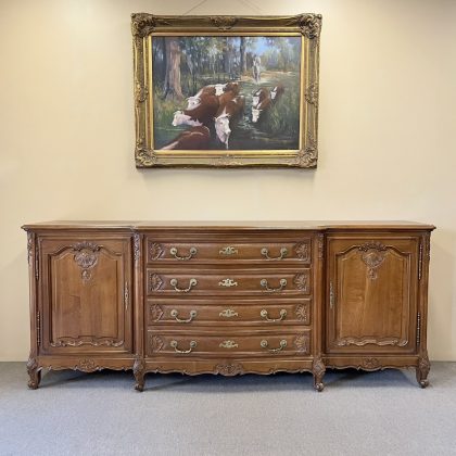 French Louis XV Style Oak Buffet c.1920