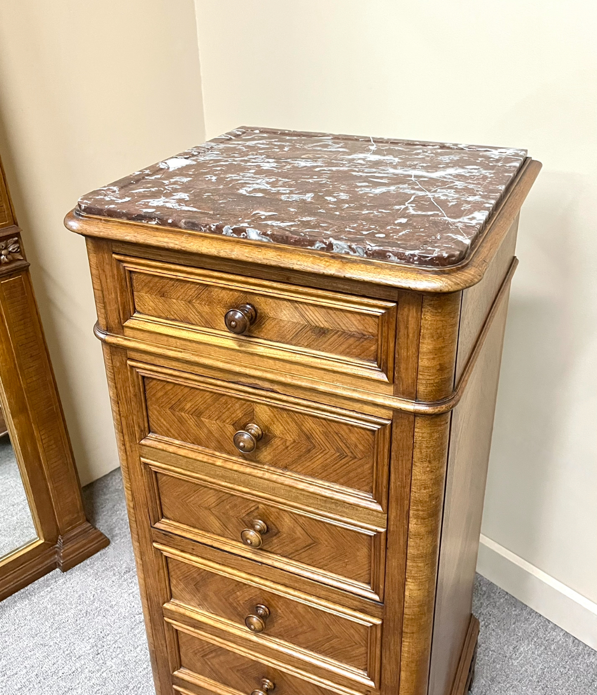 19th Century French Walnut Bedside Cabinet 19th Century French Walnut Bedside Cabinet