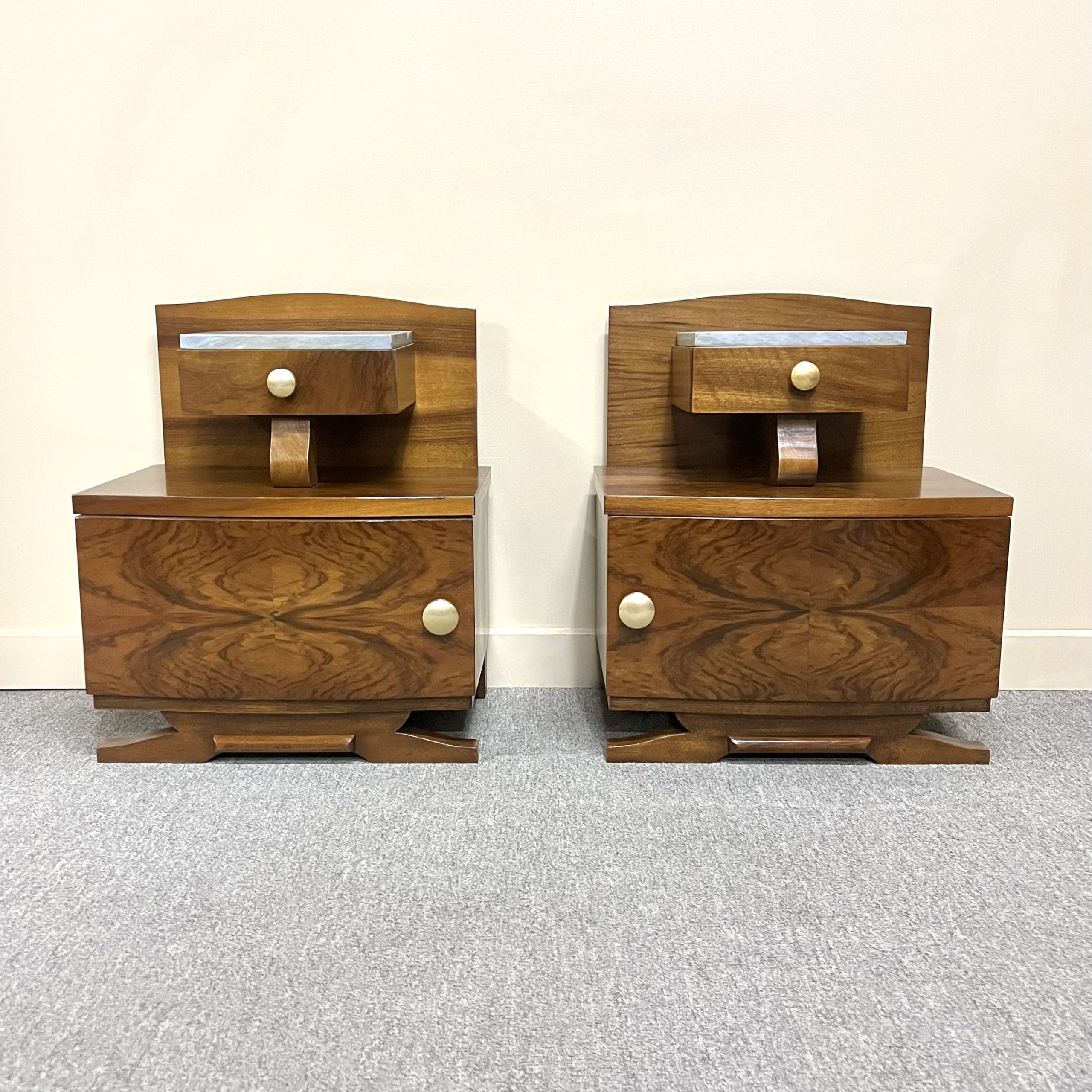 Pair of French Art Deco Beside Cabinets Pair of French Art Deco Beside Cabinets