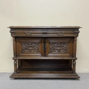 French Henri II Oak Buffet French Henri II Oak Buffet