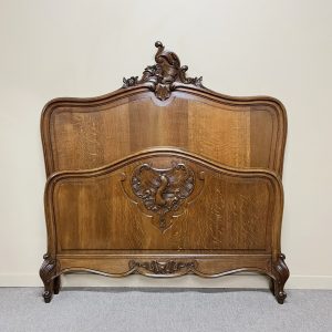 Antique French Louis XV Style Oak Double Bed Antique French Louis XV Style Oak Double Bed