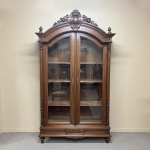 French Louis XVI Style Walnut Vitrine French Louis XVI Style Walnut Vitrine