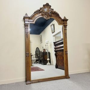 Large French Napoleon III Walnut Mirror Large French Napoleon III Walnut Mirror
