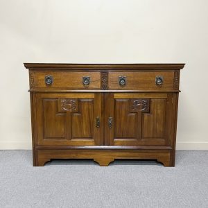 English Arts & Crafts Walnut Sideboard English Arts & Crafts Walnut Sideboard