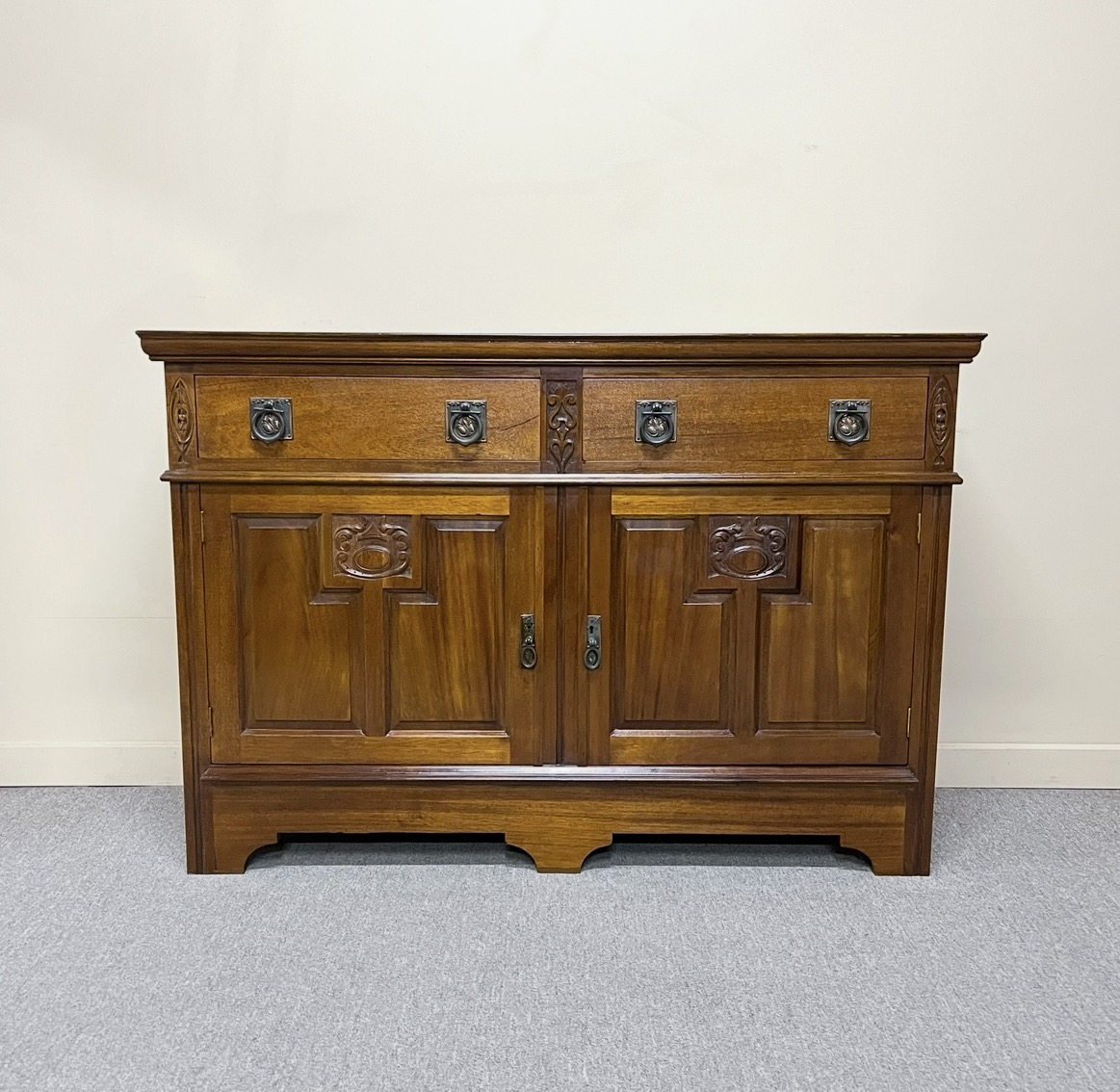 English Arts & Crafts Walnut Sideboard English Arts & Crafts Walnut Sideboard