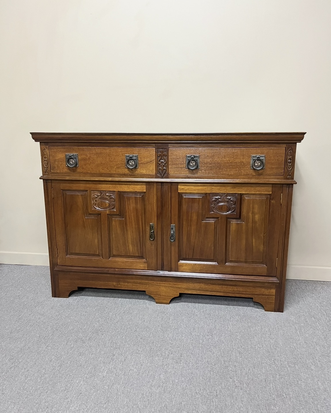 English Arts & Crafts Walnut Sideboard English Arts & Crafts Walnut Sideboard